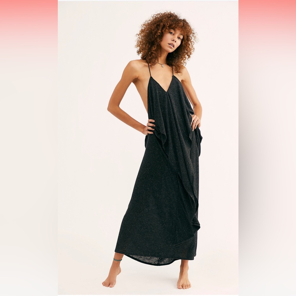 Free People Charcoal Positano Maxi Dress